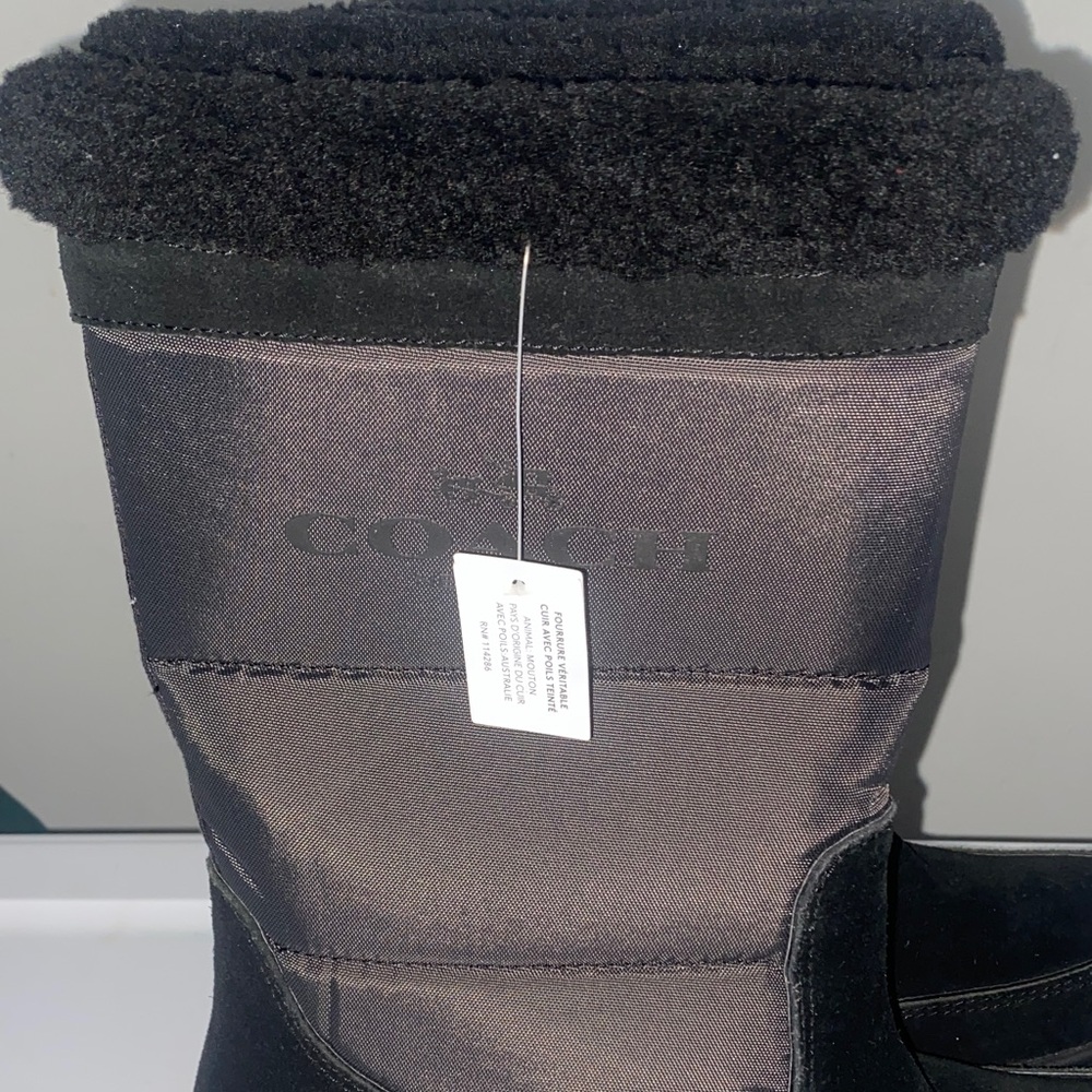 Coach Black Shearling Boots - Picture 3 of 6
